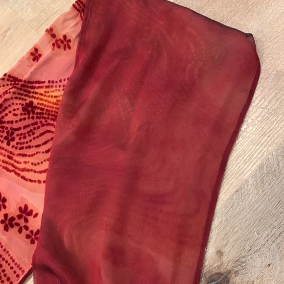 Hand Painted Silk & Velvet Scarf - Picture 9 of 9